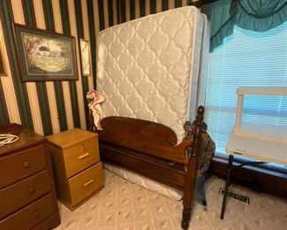 Bedroom -file cabinet - Headboard, footboard, rails, mattress & box springs