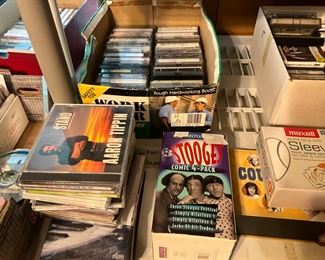 Music! CD’s, tapes, 3 stooges, DVD’s