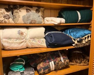 Linens in hallway closet