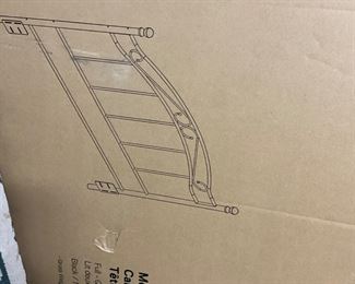 Boxed headboard in garage