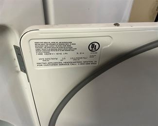 Inside of dryer in garage