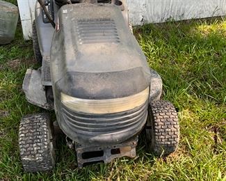 Outside storage building - Riding mower