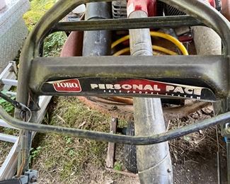 Behind the house under the canopy