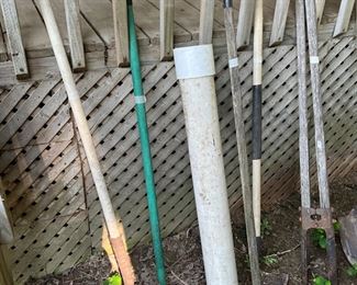 Behind the house under the canopy - tools