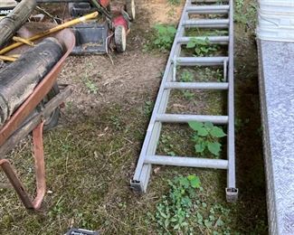 Behind the house under the canopy - ladder