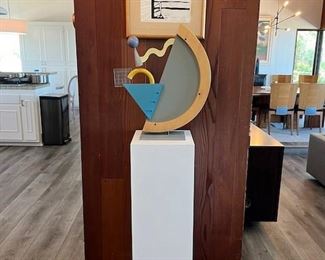 Woodblock "Greek Composition" ~ Modern Memphis Sculpture