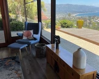 Blue "Papa Bear Style" Chair and Ottoman