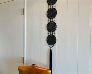 Japanese Crane Vase - Asian Wall Hanging