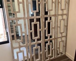 Wood Mirrored Panels (pr)