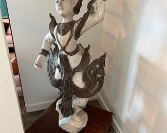 Thai Figure on Wood Base