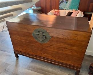 Large Wood Chest, Indigo