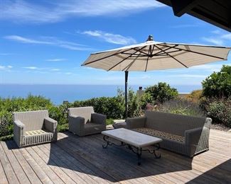 13' Cantilever Umbrella - Summer Classics Wicker Collection