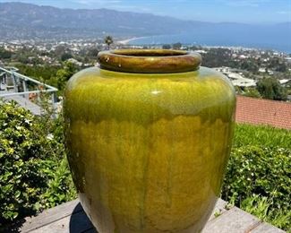 Large Green Glazed Pot