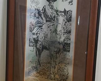 John Wayne Rare Litho number 14 out of 800 From True Grit by Paul Blaine Henrie