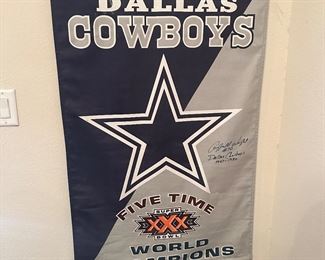 Rayfield Wright signed Super Bowl banner!