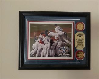 2010 Texas Rangers, American League champions picture and commemorative coins!