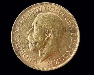 Fine George V 91.6% Gold Sovereign Coin 7.9 Grams
