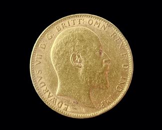 1910 King George VII 91.6% Gold Sovereign Coin 7.9 Grams
