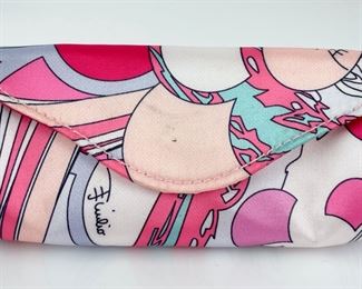 Guerlain By Emilio Pucci Silk Abstract Design Small Cosmetic Pouch
