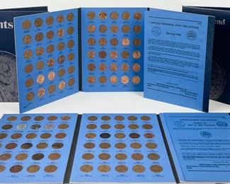 1880-1998 Lincoln & Indian Head Cents Incomplete Coin Albums: 4 Albums All Incomplete
