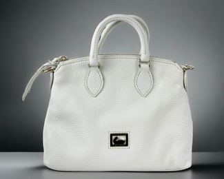 Dooney & Burke Dillen Crossbody Satchel White Leather Handbag W/ Dust Bag & Strap
