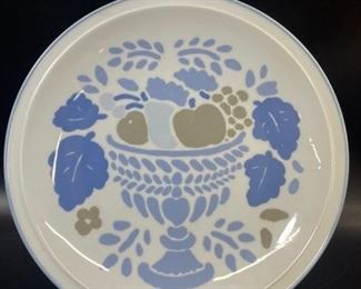 Dansk MCM VINTAGE BLUE Shallow Fruit Bowl Collectors Cabinet Display Plate
