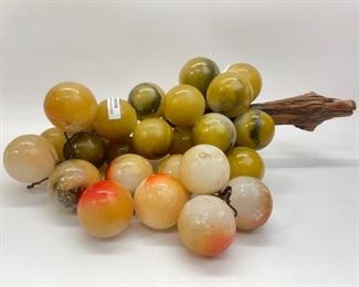 Vintage huge MCM ALABASTER STONE Grapes DECORATIVE GRAPES

