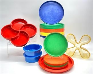 Dansk & Heller Mid Century Modern MCM Colorful Plates & Bowls
