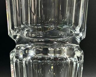 Fine Baccarat French Cut Crystal Mid Century Modern Vase
