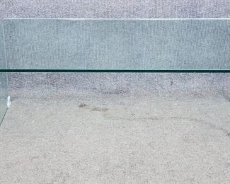 Mid Century Modern Hollywood Regency curved Glass Coffee Table
