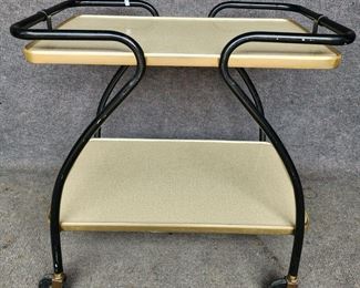 Vintage MCM Art Deco Tea Cart
