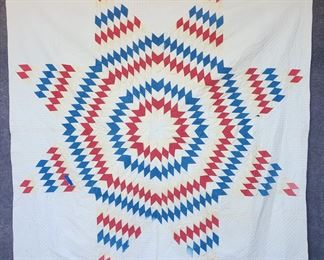 Vintage Early Patriotic Star Quilt
