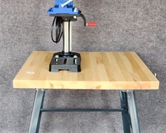 Porter Cable 10" Drill Press 254MM Drill Press Mounted to Work Table #PCXB620DP
