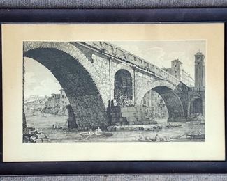 Antique Veduta di Ponte Fabriro dal Valgo, detto Quattro Capi Lithograph

