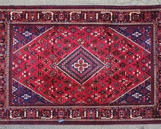 Vintage Multicolored Hand knotted Persian wool area Rug Good Condition
