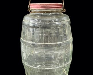 Vintage Armour Star Pickle Glass Barrel
