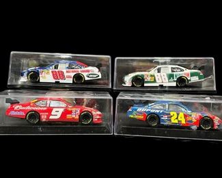Lot of Four NASCAR Display Cars 1/24 Scale
