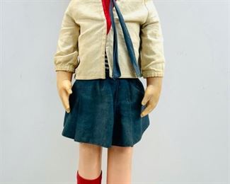 1962 Charmin' Chatty Doll in Original Sailor Dress, Red Socks, Blonde Hair, Blue Eyes, Vintage Mattel 1962, 24" Tall
