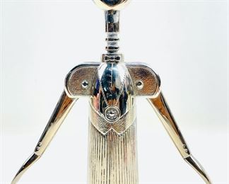 Vintage 1980's Pierre The Sommelier Italian Silver Plated Bottle Opener Corkscrew Rare
