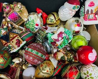 Bombay, Old World Christmas, Christopher Radko, An Other Non Branded Glittery Christmas Ornaments Most New W Tags
