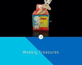 Vintage 1959 Mattel Tin Casper the Friendly Ghost Music Box Jack in the Box
