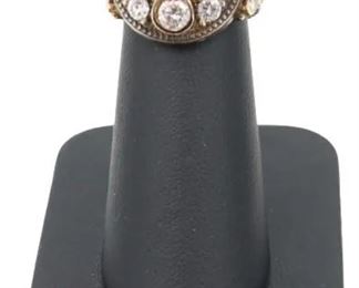 21 18k Yellow  White Gold Diamond Ring