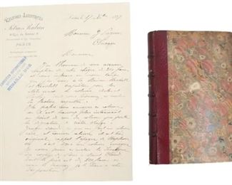 166 Book Signed By Victor Hugo To George Sand, Ruban Binding