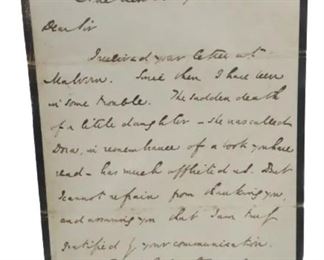 259 Charles Dickens Letter 1857 Death of Dora
