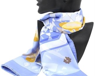 347 Hermes Sous Les Orangers Silk Scarf