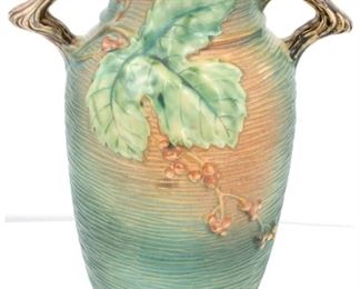 387 Roseville Bush Berry Green 1941 Floor Vase