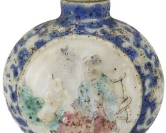855 19th Century Chinese Porcelain Snuff Bottle