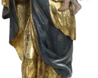 933 17th Century Italian Gilt Carved Statue