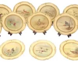 1141 12 Set of Harlequin Minton Bird Dinner Plates