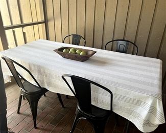 Metal chairs 4  total $100 These items offsite